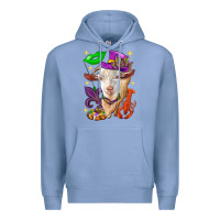 Colony Blue Mardi Gras Goat Premium Hoodie - HowdyJamesFarm