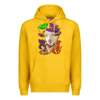 Lemon Mardi Gras Goat Premium Hoodie - HowdyJamesFarm