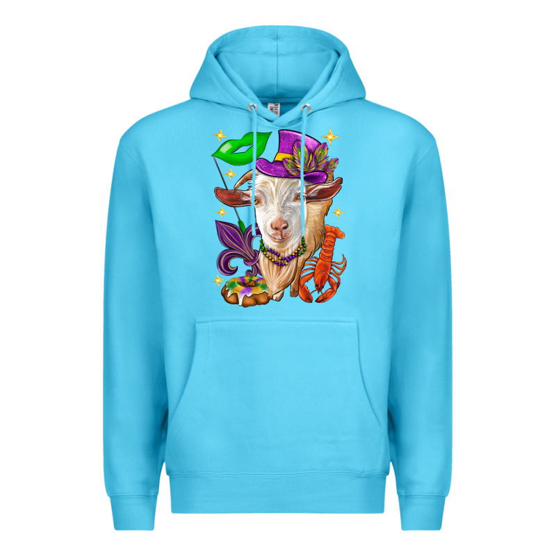 Mardi Gras Goat Premium Hoodie by HowdyJamesFarm | Teevron