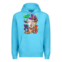 Ocean Blue Mardi Gras Goat Premium Hoodie - HowdyJamesFarm