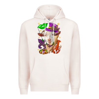 Pale Pink Mardi Gras Goat Premium Hoodie - HowdyJamesFarm