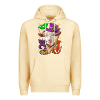 Pina Colada Mardi Gras Goat Premium Hoodie - HowdyJamesFarm