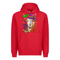 Red Mardi Gras Goat Premium Hoodie - HowdyJamesFarm