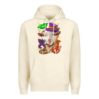Sandshell Mardi Gras Goat Premium Hoodie - HowdyJamesFarm