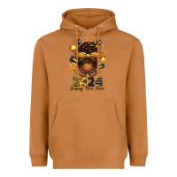 Meerkat 2024 happy new year  afro messy bun Heavyweight Hoodie - texasbilliewilder