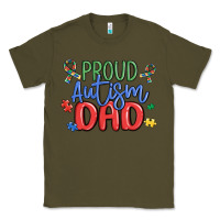 Army Green proud autism dad Classic Tee - MaliasSmallBusiness