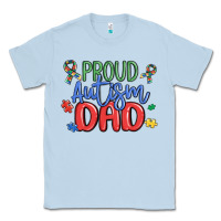 Dusty Blue proud autism dad Classic Tee - MaliasSmallBusiness