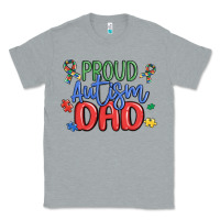 Heather Grey proud autism dad Classic Tee - MaliasSmallBusiness