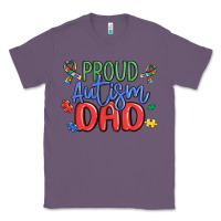 Lavender proud autism dad Classic Tee - MaliasSmallBusiness
