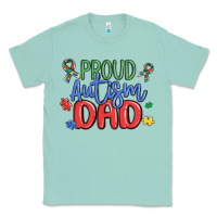 Seafoam proud autism dad Classic Tee - MaliasSmallBusiness