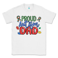 White proud autism dad Classic Tee - MaliasSmallBusiness