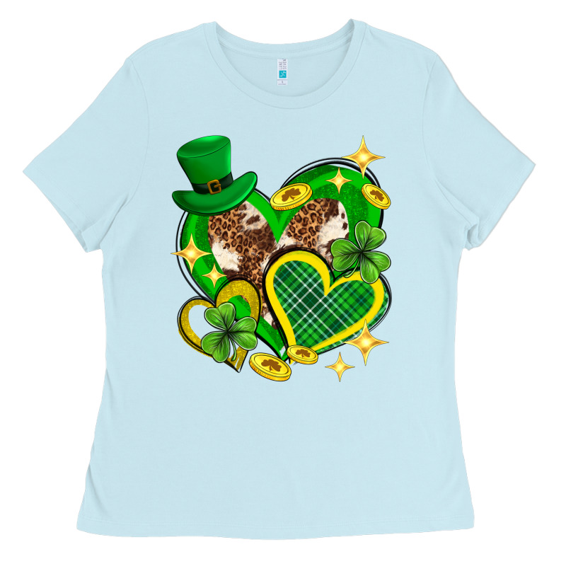St. Patrick's Day Lucky Heart Ladies Tee by Neo Western | Teevron