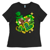 Black St. Patrick's Day lucky heart Ladies Tee - Neo Western