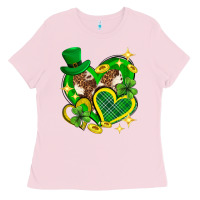 Bubblegum Pink St. Patrick's Day lucky heart Ladies Tee - Neo Western