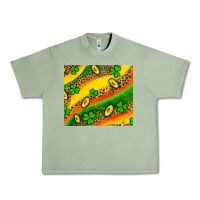 Oil Green st patricks coin and shamrock Urban Heavy Tee - AdoDesignShop