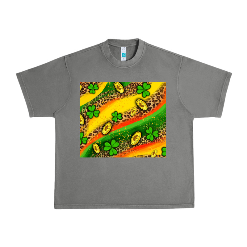 St Patricks Coin And Shamrock Urban Heavy Tee by AdoDesignShop | Teevron