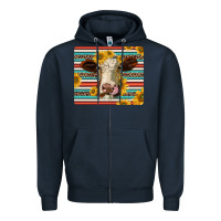 Navy serape leopard hereford cattle mousepad Zipper Hoodie - Jasminsmagicworld