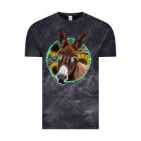 Cloud Black aztec backsground donkey Vintage Tee - Jasminsmagicworld
