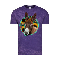 Cloud Purple aztec backsground donkey Vintage Tee - Jasminsmagicworld