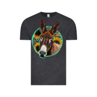 Vintage Black aztec backsground donkey Vintage Tee - Jasminsmagicworld