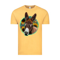 Vintage Mustard aztec backsground donkey Vintage Tee - Jasminsmagicworld