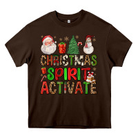 Chocolate Brown christmas spirit activate Heavy Core Tee - FaDigitalArtStudio