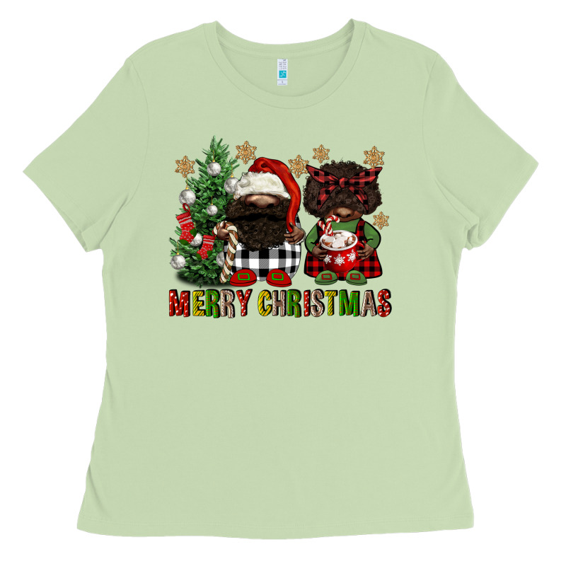 Merry Christmas Buffalo Afro Gnomies Ladies Tee by FaDigitalArtStudio | Teevron