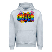 Heather Grey queer Urban Hoodie - FaDigitalArtStudio