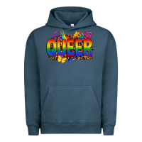 Pigment Midnight Navy queer Urban Hoodie - FaDigitalArtStudio
