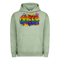 Pigment Oil Green queer Urban Hoodie - FaDigitalArtStudio