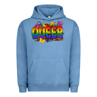 Pigment Pebble Blue queer Urban Hoodie - FaDigitalArtStudio