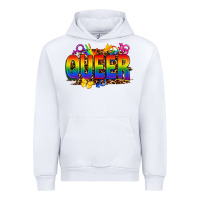 White queer Urban Hoodie - FaDigitalArtStudio
