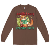 Chestnut purrfect cozy reading vibes Long Sleeve Tee - MaliasSmallBusiness