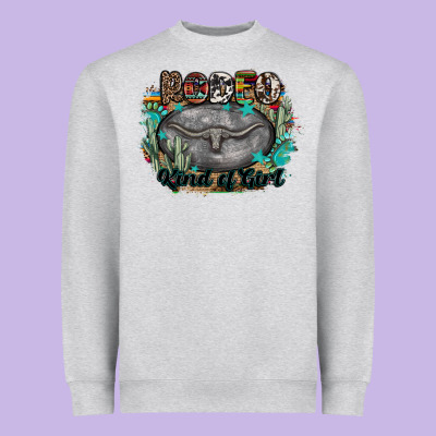 Rodeo Kind Of Girl Heavyweight Sweatshirt Designed By Maliassmallbusiness