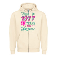 Sandshell made in 1977, 45 years of being awesome Zipper Hoodie - Jasminsmagicworld
