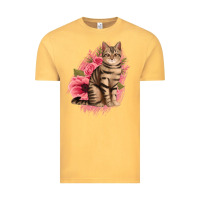 Floral Cat Vintage Tee | Teevron