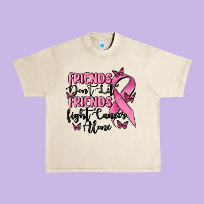 Friends Dont Let Friends Fight Cancer Alone Urban Heavy Tee Designed By Maliassmallbusiness