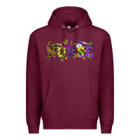 Burgundy Mardi Gras Day nurse Premium Hoodie - HowdyJamesFarm