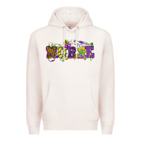 Pale Pink Mardi Gras Day nurse Premium Hoodie - HowdyJamesFarm