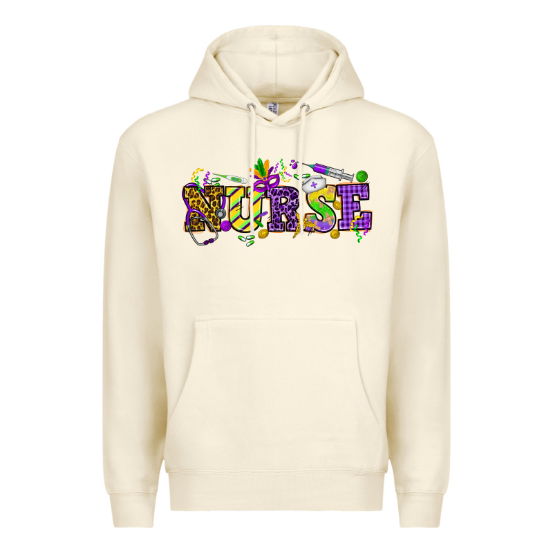 Mardi Gras Day Nurse Premium Hoodie by HowdyJamesFarm | Teevron