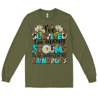 Army Green ive survived too many storms to be bothered by rai Long Sleeve Tee - NancyCooperArtShop