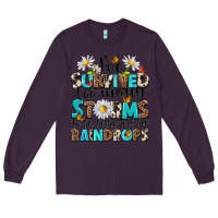Plum ive survived too many storms to be bothered by rai Long Sleeve Tee - NancyCooperArtShop