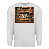 Dove Grey daddy's hunting buddy Premium Sweatshirt - TumblerDesignByShophia