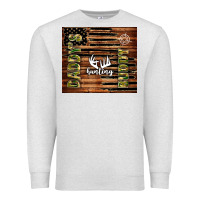 Oatmeal Heather daddy's hunting buddy Premium Sweatshirt - TumblerDesignByShophia