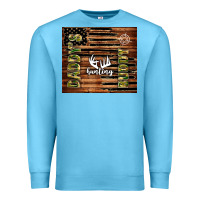 Ocean Blue daddy's hunting buddy Premium Sweatshirt - TumblerDesignByShophia