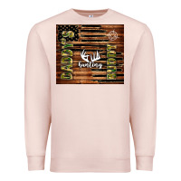Pale Pink daddy's hunting buddy Premium Sweatshirt - TumblerDesignByShophia