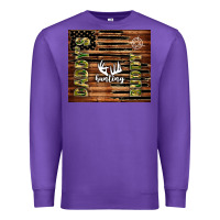 Purple daddy's hunting buddy Premium Sweatshirt - TumblerDesignByShophia