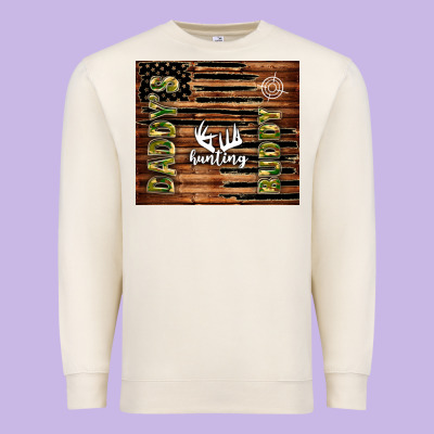 Daddy's Hunting Buddy Premium Sweatshirt Designed By Tumblerdesignbyshophia