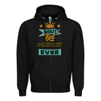 Black world's best peepaw ever Zipper Hoodie - Jasminsmagicworld