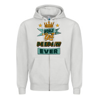 Dove Grey world's best peepaw ever Zipper Hoodie - Jasminsmagicworld